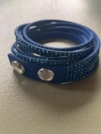 Ongedragen blauwe armband Swarovski, Met kristal, Overige materialen, Nieuw, Verzenden