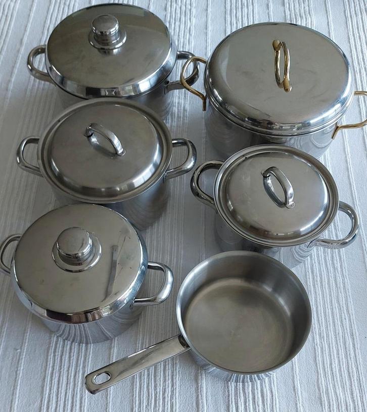 Kookpotten, Huis en Inrichting, Keuken | Potten en Pannen, Zo goed als nieuw, Inox, Ophalen of Verzenden