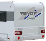 Fendt caravan, Camper sticker in 3 kleuren 30cm x 17cm, Collections, Autres types, Envoi, Neuf