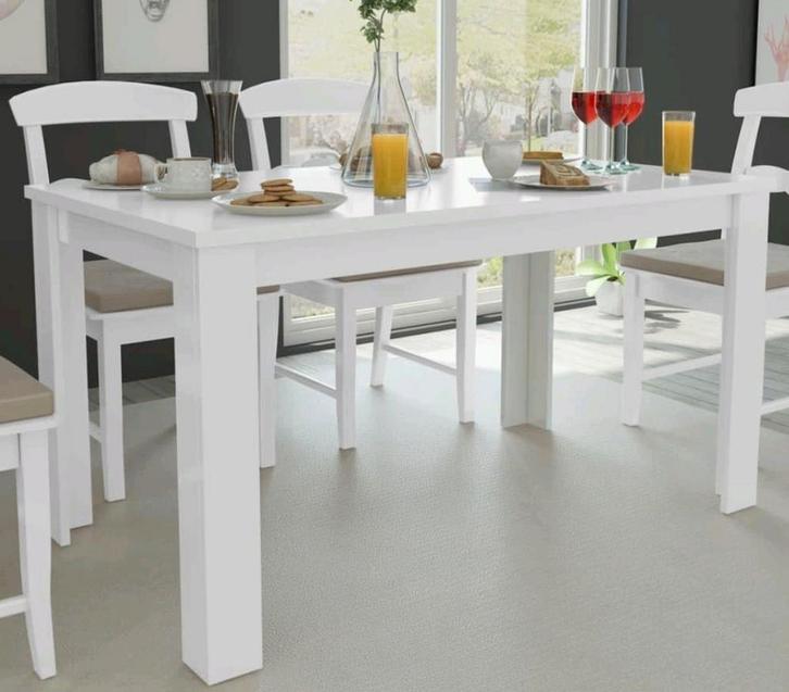 Witte eettafel, Huis en Inrichting, Tafels | Eettafels