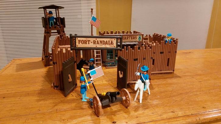 Playmobil Western: Fort Randall, Sheriffs Office, huifkar..., Kinderen en Baby's, Speelgoed | Playmobil, Gebruikt, Ophalen