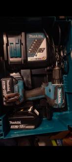 Makita schroefmachine met 2 accus en lader, Doe-het-zelf en Bouw, Gereedschap | Boormachines, Ophalen of Verzenden, Zo goed als nieuw