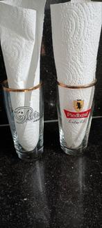 2 oude Bierglazen Piedboeuf extra pils 25 CL., Verzamelen, Ophalen of Verzenden, Zo goed als nieuw