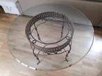 Glass table / Table d'appoint en verre, Art deco, Rond, Comme neuf, Verre