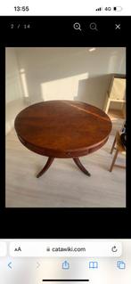 Antieke ronde houten tafel (speciale pootjes), Maison & Meubles, Enlèvement, Utilisé