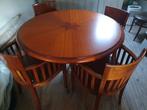 Eettafel met 4 stoelen,  prachtig design, Huis en Inrichting, Tafels | Eettafels, Ophalen, Gebruikt