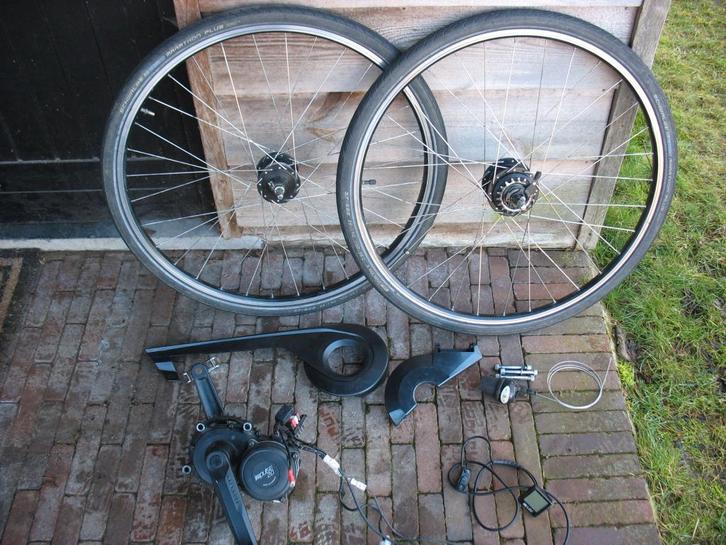 Lot onderdelen voor elektrische fiets, Fietsen en Brommers, Fietsonderdelen, Gebruikt, Algemeen, Stuur, Ophalen of Verzenden