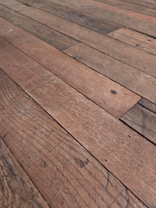 Authentieke eiken kasteelparketvloer, Doe-het-zelf en Bouw, Vloerdelen en Plavuizen, Gebruikt, Parket, Ophalen