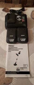 chargeur et 2 batteries debroussailleuse FERREX, Enlèvement, Comme neuf