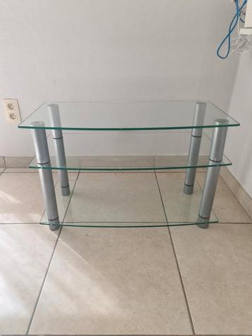 Glazen TV-meubel met 3 niveaus beschikbaar voor biedingen