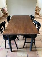 Tafel en 4 stoelen 50€, Huis en Inrichting, Tafels | Eettafels, Ophalen, Gebruikt, 100 tot 150 cm, 50 tot 100 cm
