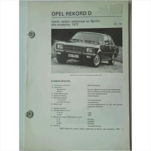 Opel Rekord D Vraagbaak losbladig 1972 #2 Nederlands, Livres, Autos | Livres, Utilisé, Opel, Enlèvement ou Envoi