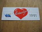 Sticker VTM Levenslijn 1991 16 x 5,5 cm, Film, Tv of Omroep, Ophalen of Verzenden, Zo goed als nieuw