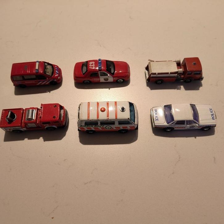 Set van 6 Hulpdiensten Voertuigen, Kinderen en Baby's, Speelgoed |Speelgoedvoertuigen, Gebruikt, Ophalen of Verzenden