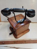 ancien telephone  en bois et manivelle 1900!!!!!, Antiquités & Art, Enlèvement ou Envoi