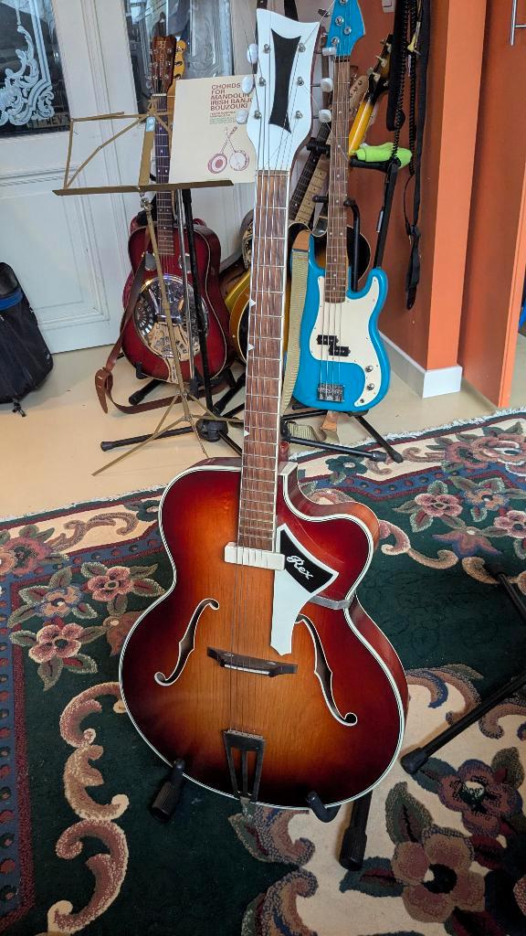 Graubner Rex gitaar ca. 1955, Muziek en Instrumenten, Snaarinstrumenten | Gitaren | Elektrisch, Gebruikt, Hollow body, Overige merken