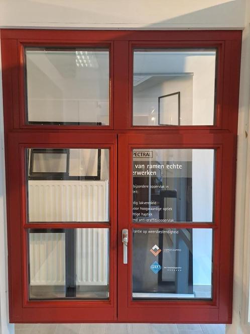 Houten raam, Doe-het-zelf en Bouw, Glas en Ramen, Zo goed als nieuw, Gevelraam of Ruit, 120 tot 160 cm, 80 tot 120 cm, Dubbelglas