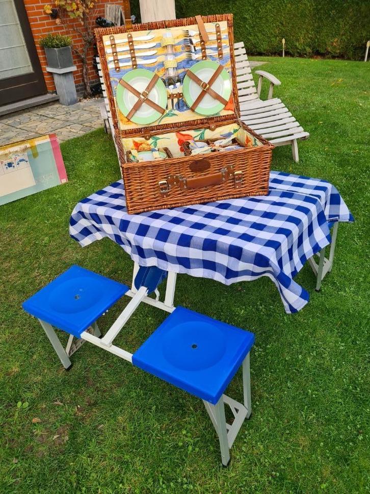 Picknickmand & tafel, Hobby en Vrije tijd, Picknickmanden, Ophalen
