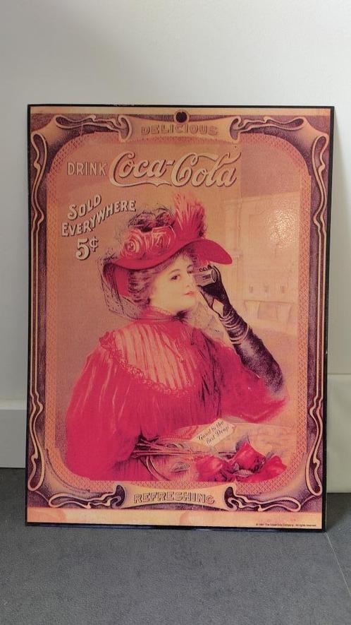 Collection COCA-COLA : 1 reproduction de publicité ancienne, Collections, Marques & Objets publicitaires, Comme neuf, Panneau publicitaire