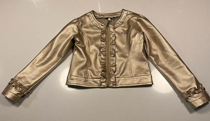 Gouden jasje - Le Chic (128), Kinderen en Baby's, Kinderkleding | Maat 128, Zo goed als nieuw, Meisje, Jas, Ophalen of Verzenden