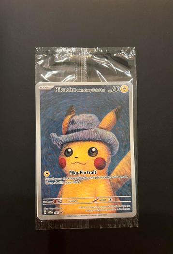 Pikachu grey felt had - Van gogh - sealed beschikbaar voor biedingen
