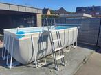 Verwarmd Zwembad - Volledige setup (4m*2m*1.22m), Tuin en Terras, 200 tot 300 cm, Zo goed als nieuw, Rechthoekig, Ophalen
