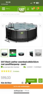 zwembad mat zwart 360cm dia 122cm hoog, Ophalen, Zo goed als nieuw
