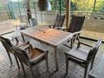 Teak tuinset, Tafel, stoelen, klapstoelen, ligstoel, Ophalen, Tuinset