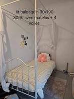 Lit baldaquin 1 personnes, Enlèvement, Utilisé, Matelas