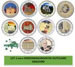 LOT 2 euro herdenkingsmunten gekleurd Duitsland, Ophalen of Verzenden, Duitsland, 2 euro