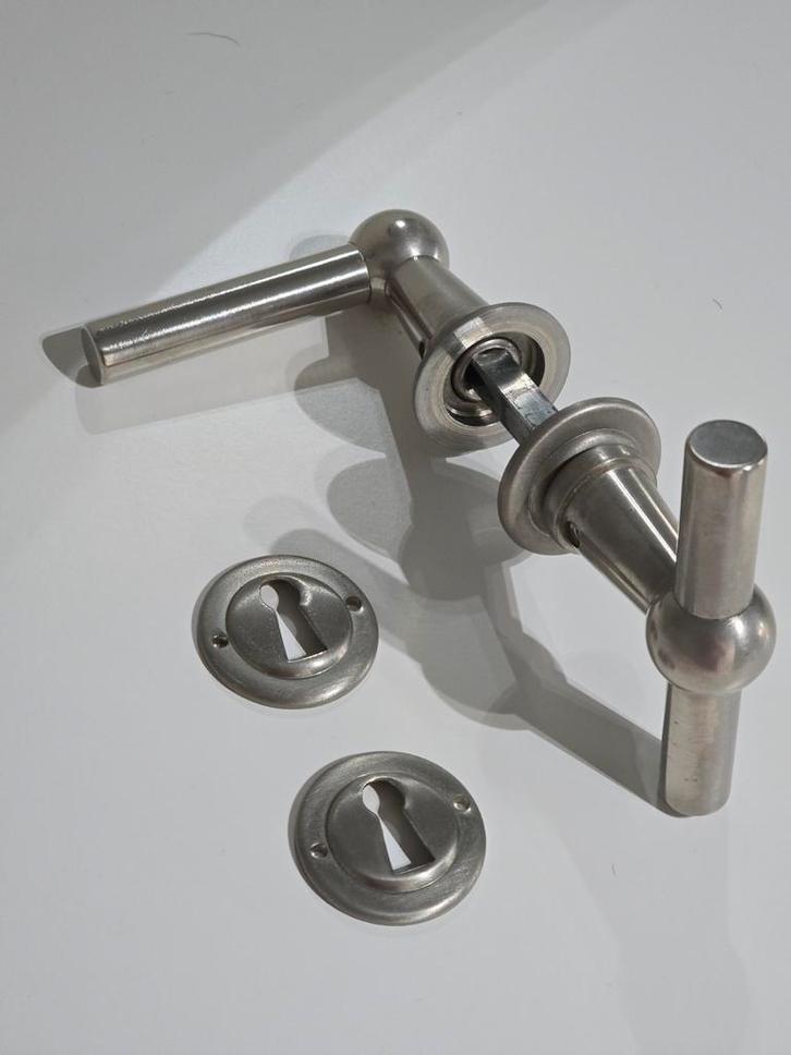 Complete deurklinken set in geborsteld rvs, Doe-het-zelf en Bouw, Deuren en Vliegenramen, Ophalen