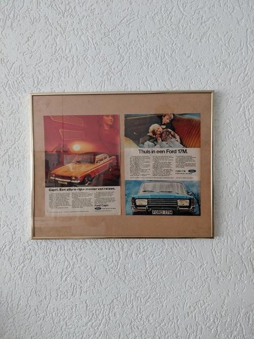 Kader met oude reclame Ford, Verzamelen, Merken en Reclamevoorwerpen, Ophalen of Verzenden