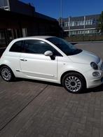 Fiat 500 cabrio, Auto's, Fiat, Beige, Cabriolet, Leder en Stof, Wit