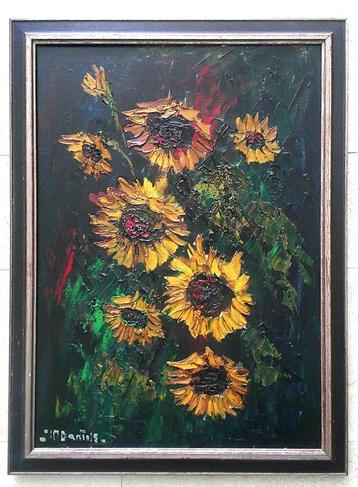 Expressief - Zonnebloemen ca.1960 - J.D. Daniëls ? beschikbaar voor biedingen