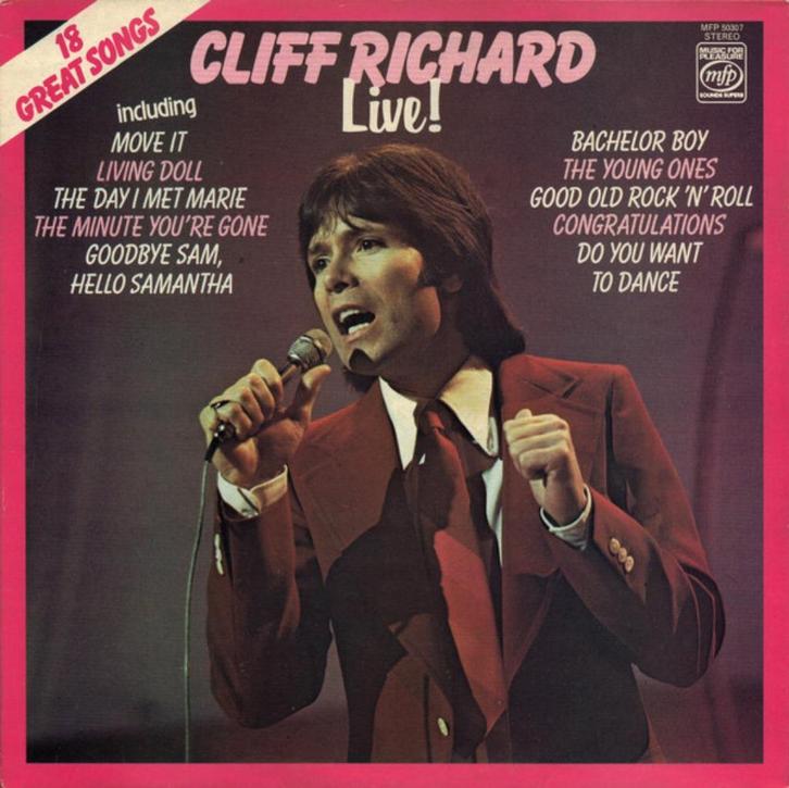 LP- Cliff Richard- LIVE!- 18 Great Songs, Cd's en Dvd's, Vinyl | Pop, Ophalen of Verzenden