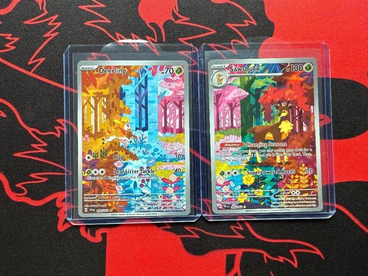 Pokémon Temporal Forces Deerling en Sawsbuck setje!, Hobby & Loisirs créatifs, Jeux de cartes à collectionner | Pokémon, Comme neuf