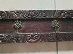 Vintage Wand Kapstok Zeven Haken Hout Bloemen, Moins de 100 cm, Portemanteau mural, Enlèvement, Utilisé