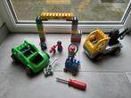 Lego Duplo, drukte in de garage, 2 voertuigen, monteur,, Ophalen of Verzenden, Duplo