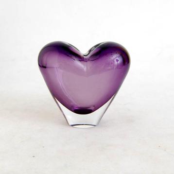Glass Heart Vase by Richard Rooze, 1990s