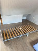 bed, Ophalen, 90 cm, Eenpersoons, Bruin