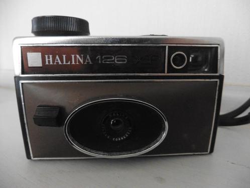 HALINA bruine en zilveren analoge camera, Audio, Tv en Foto, Fotocamera's Analoog, Gebruikt, Compact, Overige Merken, Ophalen of Verzenden