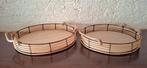 2 bamboe dienbladen, Huis en Inrichting, Ophalen, Zo goed als nieuw