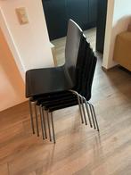 6 Zwarte stoelen ikea, Huis en Inrichting, Stoelen, Ophalen, Gebruikt, Zwart