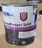 Sigma Woodprotect Solid Satin - 2,5l - grijsbruin RAL8019, Bricolage & Construction, Peinture, Vernis & Laque, Comme neuf, Enlèvement