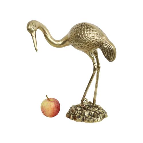 Grote Messing Kraanvogel Vintage Gedetailleerd Beeld Regency, Antiek en Kunst, Kunst | Beelden en Houtsnijwerken, Ophalen of Verzenden
