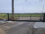 Vrijdragende spijlen schuifpoort of draaipoort ook automatis, Tuin en Terras, Tuinpoorten, Ophalen, Nieuw, IJzer, Schuifpoort