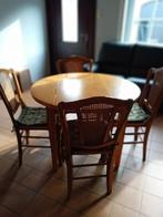 Eettafel + 4 stoelen, Huis en Inrichting, Ophalen, Gebruikt, Vier personen, Rond