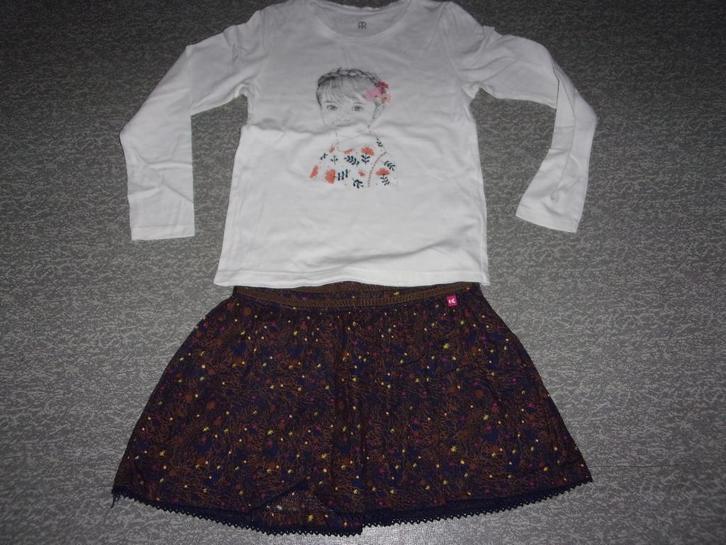 2 delig meisjes setje. Maat 128, Kinderen en Baby's, Kinderkleding | Maat 128, Zo goed als nieuw, Meisje, Setje, Ophalen of Verzenden