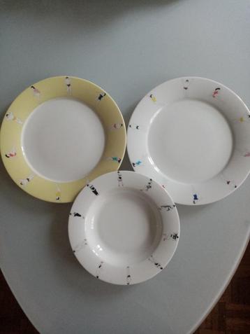 Trois assiettes porcelaine Marco Lodola/Zeitler Francis 98, Enlèvement ou Envoi