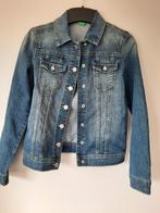 jeansjasje benetton meisjes maat 150, Ophalen of Verzenden, Gebruikt, Meisje, Jas